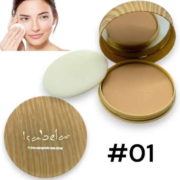 POLVO COMPACTO A BASE DE ARROZ ISABELA TONO 1