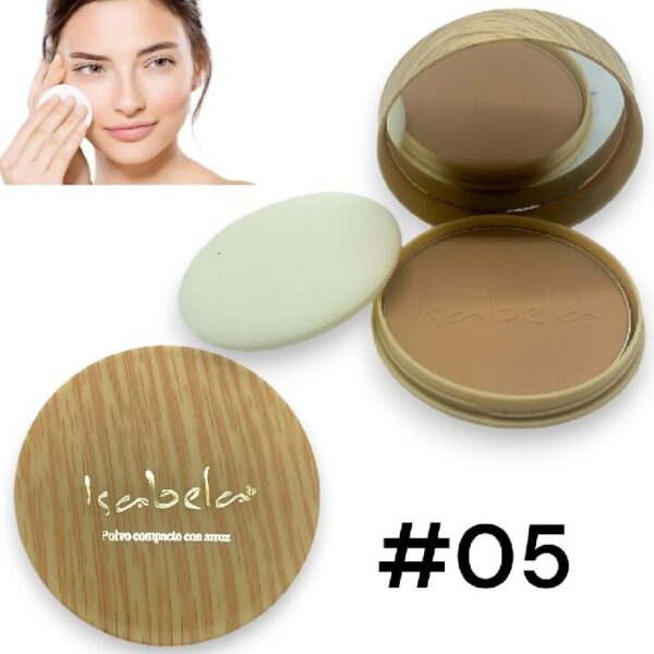 POLVO COMPACTO A BASE DE ARROZ ISABELA TONO 5