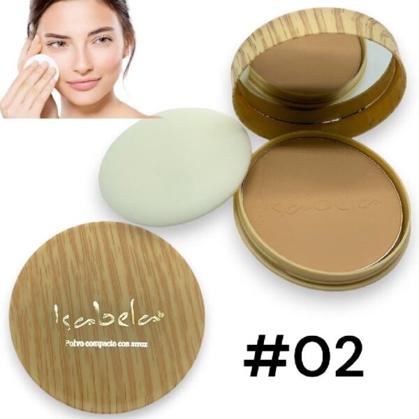 POLVO COMPACTO A BASE DE ARROZ ISABELA TONO 2