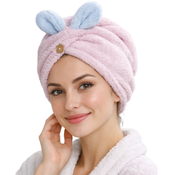 TOALLA MICROFIBRA PARA EL CABELLO OREJITAS