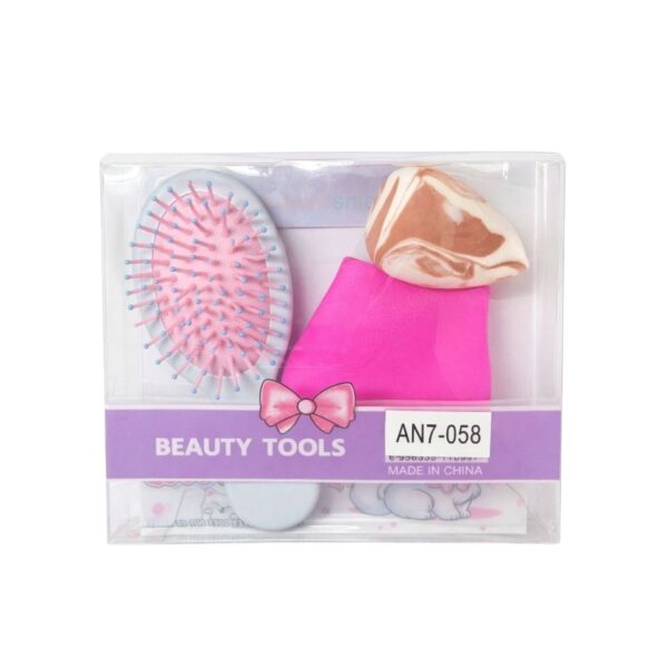 KIT DE CEPILLO + POMO PUFF + EXFOLIANTE AN7058