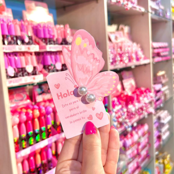 ARETES CON DEDICATORIA MARIPOSA - día de la mujer