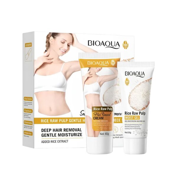 KIT DE CREMA DEPILATORA DE ARROZ BIOAQUA